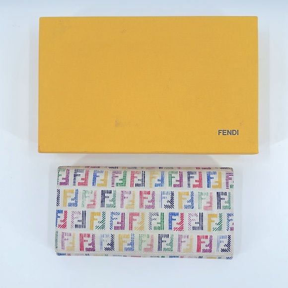⚡️SALE⚡️Authentic Fendi Pattina Zucca Long Wallet with box etc. - Picture 11 of 14